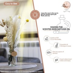 Homey Breeze Natural Dried Pampas Grass Decor with Vase – 15 Inches 23 Pcs 10…