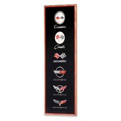 Chevrolet Corvette Logo Evolution Vertical Wood Wall Decor – Large Corvette W…