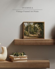 Classic 8×10 Framed Watercolor Landscape Print – Perfect for Any Room