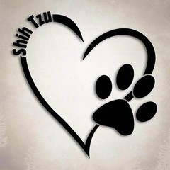 Shih Tzu Dog Love Decal Paw Heart Sticker Car Laptop Puppy Animal Rescue
