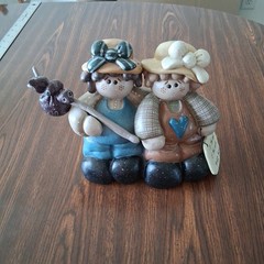 CMI HENTON Forever Friends Sisters Girls Figurine Home Decor Country Friendship