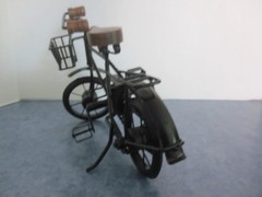 Retro Handmade Iron Bicycle w/Wood Seat & Handlebars Art Deco