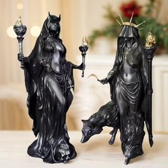 Hecate Greek Goddess Statue Resin Figurine Underworld Dogs Sculpture