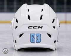 Set of TWO personalized Vinyl Sports Helmet Number Decals Baseball Softball