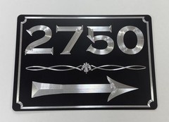Diamond Etched Reflective Directional Address House Number Outdoor Sign 10×7