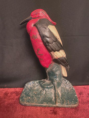 Heron Bird 7.5″ Tall Cast Iron Heavy Door Stop VINTAGE