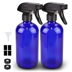 Bontip Glass Spray Bottle, Blue Bottle Set & 16 Ounces,