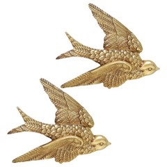 Bird Wall Sculpture 2pcs Resin Swallow Wall Decor 3D Flying Bird Hanging Art …