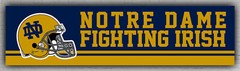 Notre Dame Football Team Memorable Banner 2x8ft 60x240c Fighting Irish Helmet