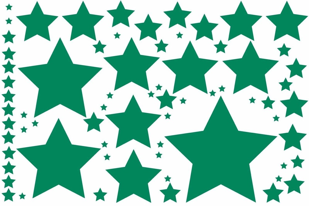 Rapid Vinyl 69 Random Various Sized Star Vinyl Decal Stickers Removable