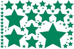 Rapid Vinyl 69 Random Various Sized Star Vinyl Decal Stickers Removable
