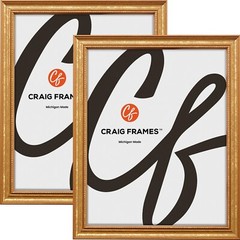 Stratton .75″ Queen Ann Gold Wood Picture Frame, Common Sizes, 4×5-24×36, 2-Pack