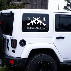 2A 2nd Amendment Decal Second Amendment Patriotic Sticker Car Truck Window Wall