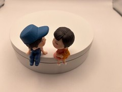 Cute Couple Mini Figure Statue Car Dashboard Decor Cartoon Interior Ornaments