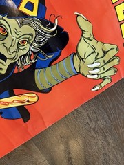 Hallmark 1981 Come on in for a Spell Halloween Grail Poster Door Witch 36”x76”