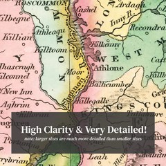 Old Map of Ireland 1827 – Vintage Ireland Art Wall Decor