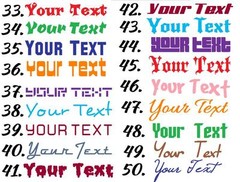 CUSTOM Vinyl Lettering 1.5″ Decal Personalized Sticker Window Wall Text Name