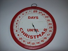 Vintage Distressed Christmas Countdown Metal Wood Sign Days Until Christmas
