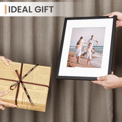 Classic 11×14 Black Photo Frame with Mat for Vertical or Horizontal Display
