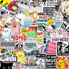 130 Pcs Funny Saying Stickers for Adults Quote Water Bottles Stickers Pack Water