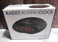 Tzumi AM/FM Battery Powered Radio and Alarm Clock – Black, Large Number Display