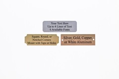1×3 Custom Engraved Sublimation Aluminum Plate Plaque Name Tag Memorial Urn