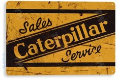 Caterpillar Metal Sign Shop Garage Tractor Heavy Equipment Sign Tin Sign B480