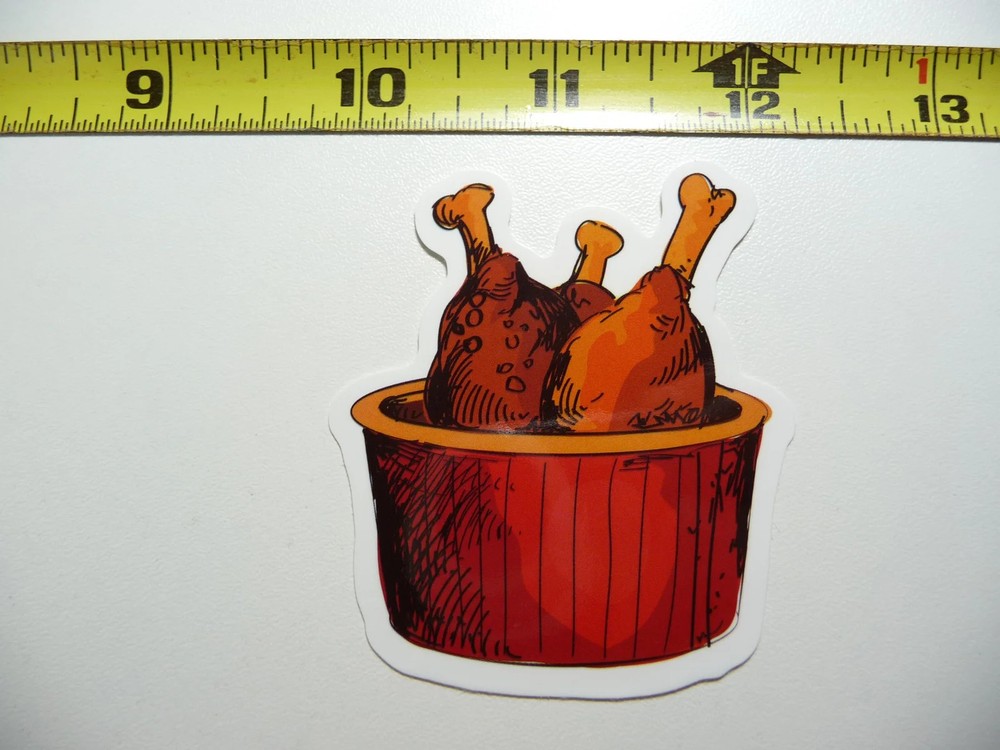 CHICKEN DRUMSTICKS SMALL STICKER DECAL RESTAURANT FOOD TRUCK LOGO EAT MENU