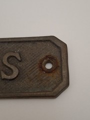 Vintage Brass Ladies Door Restroom Sign( See Pictures)