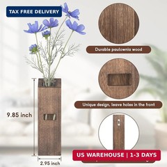 2 Pack Wood Wall Planter, Wall Decor Aesthetic for Living Room, Modern Farmhouse