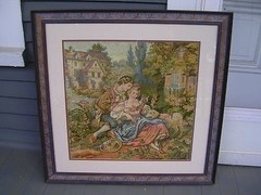 TAPESTRIES ART,THE COLORS ARE BOLD AND BEAUTIFUL, 28″X 28 1/2″,SEE PICTURES