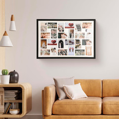 34.5X23.8 Inch Large Wooden Collage Picture Frame for Wall – 24 Opening 4X6