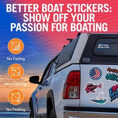 Boating and Fish Stickers for Adults Better Boat Stickers and Decals f Men Women