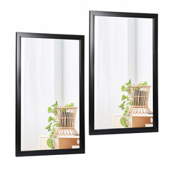 2PCS Bathroom Rectangular Wall Mounted Mirror PS Frame Vanity Mirror 24″ x 36″
