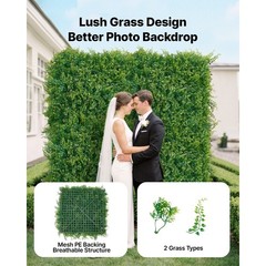 Uimoso Artificial Plant Wall Panels 12PCS 20 x 20 in Faux Boxwood for Greenery