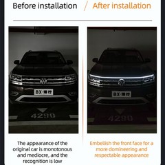 LED Daytime Running Light Scan Starting Car Hood Decorative Lights DRL Auto Engi