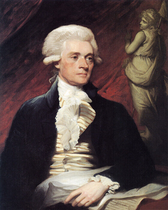 THOMAS JEFFERSON AMERICAN PRESIDENT PORTRAIT USA PAINTING REPRO