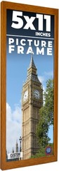 5×11 In Honey Brown Real Wood Picture Frame Width 0.75 inches | Interior Frame D