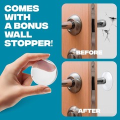 XL Heavy Duty Door Stopper Bottom Wedge XLarge Rubber 5Inch Long Chrome 1 PK