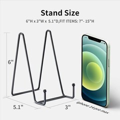 2× Metal Frame Holder Display Stands for Picture Plate Book Photo Easel 6″ 8″ US