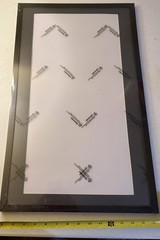 11×22 Newspaper Frame Real Glass Black Wood Panoramic Magazine Display NEW