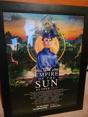 Original Empire of the Sun 2017 U.S. Concert Tour Poster in a black wooden frame