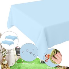 4 Pack Light Blue Tablecloth Disposable Baby Blue Table Covers 54″ x 108″ Blue