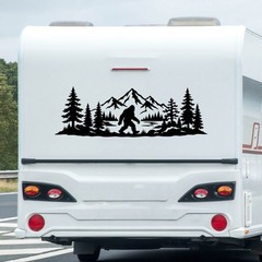 Bigfoot Sasquatch Mountain Forest V18 Vinyl Decal Camping Outdoor Adventure RV