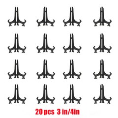 20pcs 3/4in Clear Mini Easel Stand Plastic Plate Holder Display Picture US
