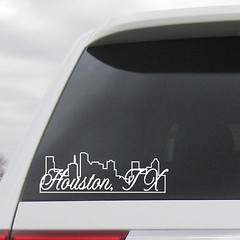 HOUSTON TEXAS SKYLINE DECAL H-TOWN HOUSTONIAN TEXANS CITY STICKER