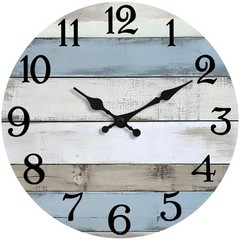 JoFomp 6 Inch Wooden Wall Clocks Battery Operated Silent Wall Clock Non Ticking