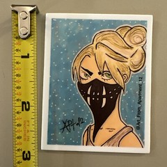 Blonde Pin-Up (This Is a Sticker, Dishwasher Safe) SIKLC/Pop Art/Anime/Cartoon
