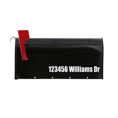 PAIR of REFLECTIVE Mailbox Custom NUMBERS YOU PROVIDE DECAL Numbers and Street