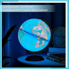 13» Illuminated World Globe for Adults 720°/360° Rotation Rewritable Kids Light